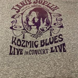 Janice Joplin shirt Size L/Xl. Slit sleeve on top